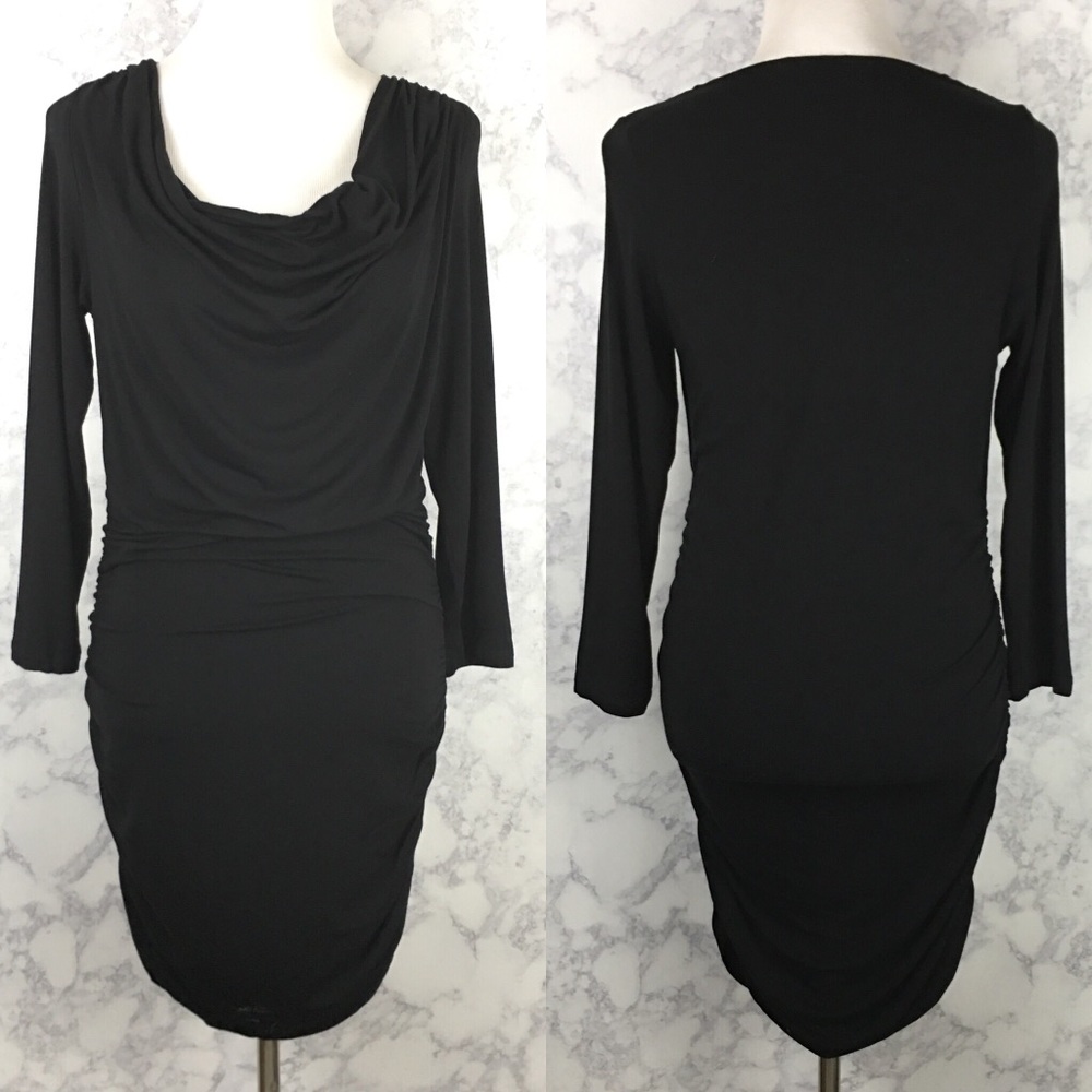 Cabi 176 Black Ruched Tunic Dress